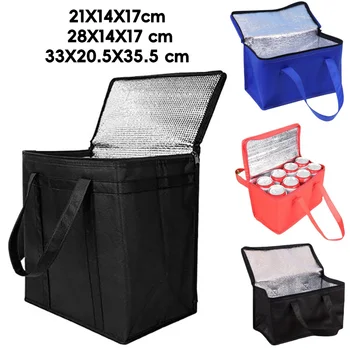 Picnic Bag Large Capacity Storage Bag Portable Food Thermal Bag Beer Delivery Bag with Handle for Beach Picnic Road Trip Travel