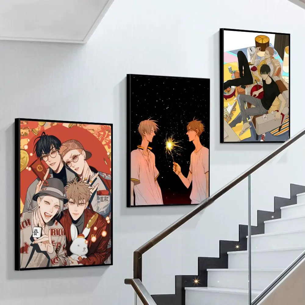 

nineteen anime days Poster Self-adhesive Art Poster Retro Kraft Paper Sticker DIY Room Bar Cafe Vintage Decorative Painting