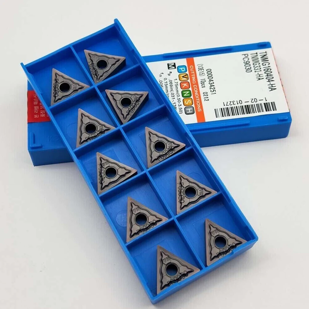 

10pcs Carbide Insert Turning Tool TNMG331 HA TNMG160404-HA PC9030 For Stainless Steel Trimming Sharping Metalworking Accessories