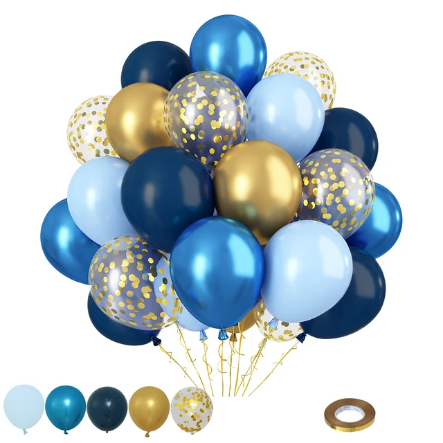 Gold Confetti & Metallic Latex Balloons – Party Decoration Set 1