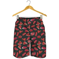 Funny Meat Graphic Beach Shorts For Men Summer Casual Board Ice Shorts 3d Print Loose Plus Size Trunk Short Pants Streetwear 2