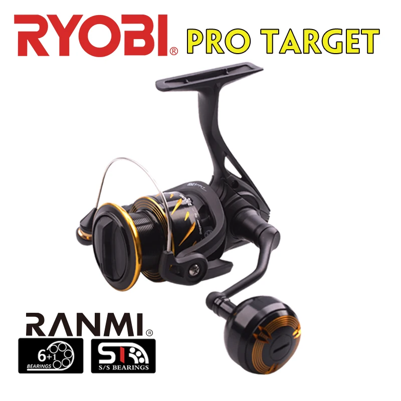 

New RYOBI RANMI PRO TARGET HP/HSX Spinning Reels Ball Bearings 6+1 Max Drag 6/8kg Gear Ratio 5.2:1/6.2:1 Saltwater Fishing Reels