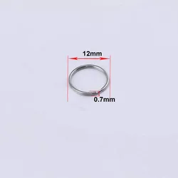 50pcs Key Ring Connectors for DIY Keychain Crafting Projects (12mm)