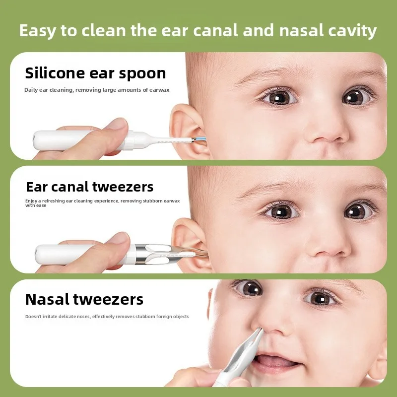 Visual Ear Cleaner with Camera Wax Removal Tool with Ear Pick & Tweezers 12 Megapixels 6 Ear Spoons Earwax Removal Tool