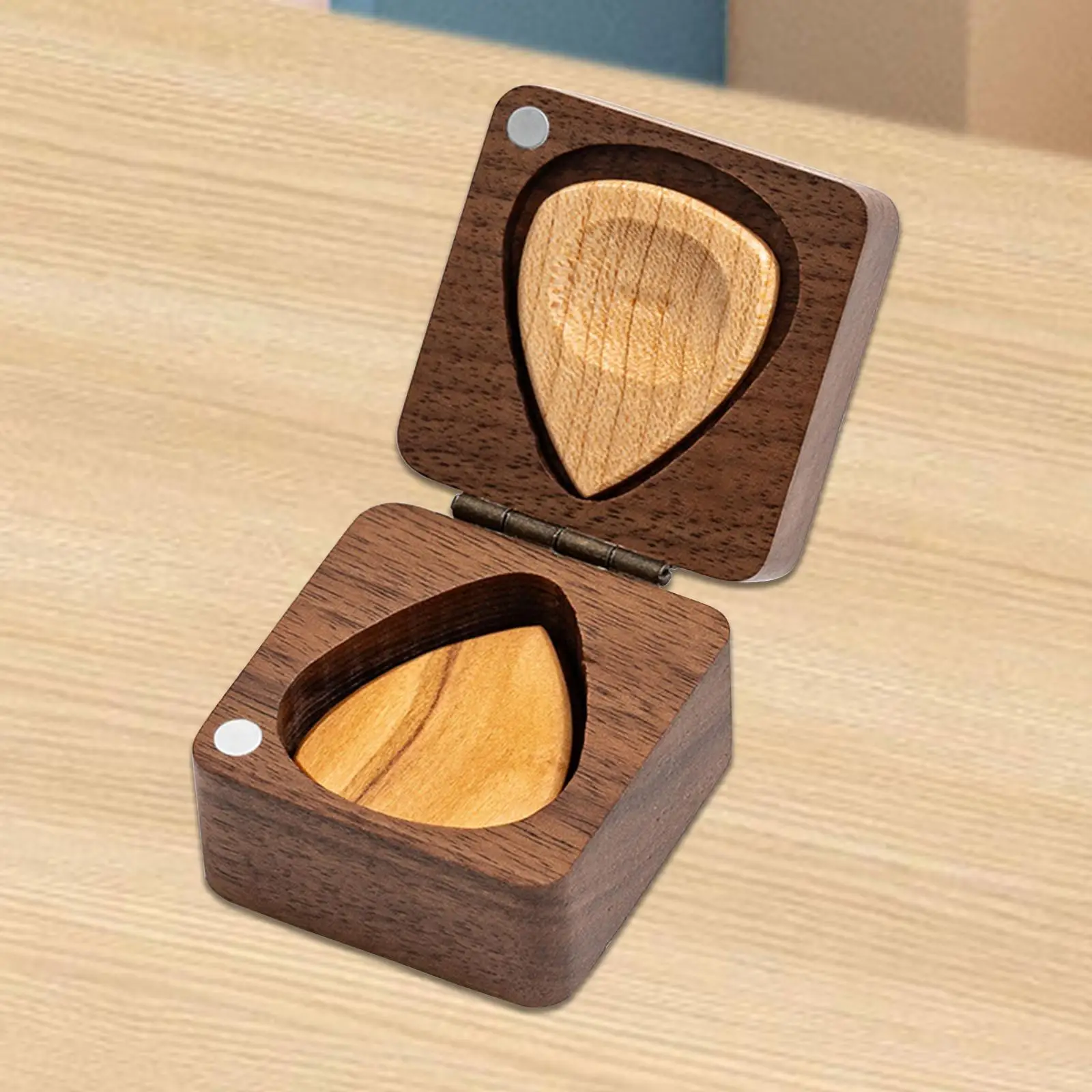 Guitar Pick Box Storage Carrying Organizer Portable Practicing Storage Container for Bass Guitarist Musician Music Instrument