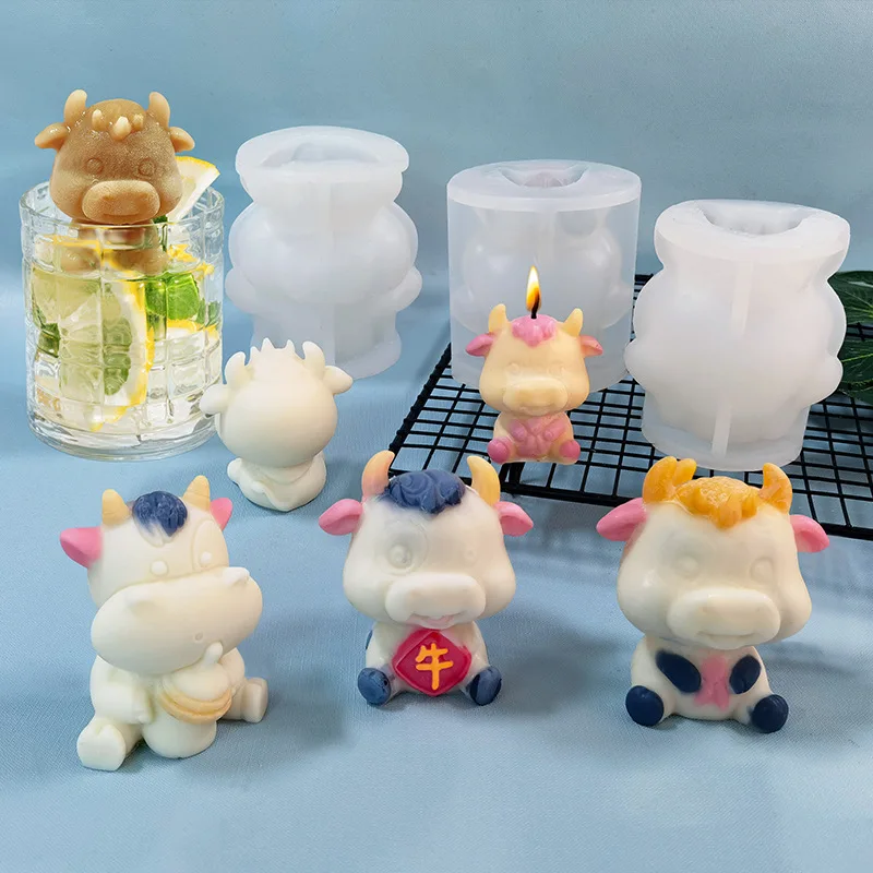 

Silicone Ice Cream Mold Popsicle Siamese Molds with Lid DIY Homemade Ice Lolly Mold Cartoon Cute Image Handmade Kitchen Tools