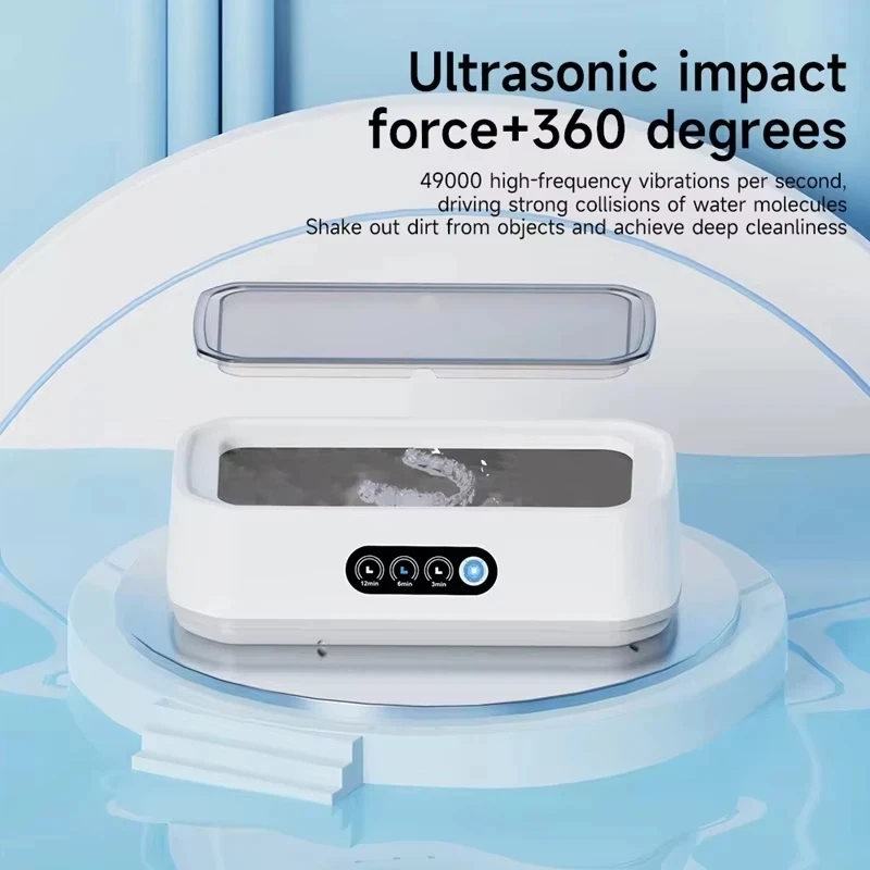 650ml Ultrasonic Cleaner 650ml Large Capacity Portable Household High-frequency Vibration Cleaning For Glasses Jewelry 1