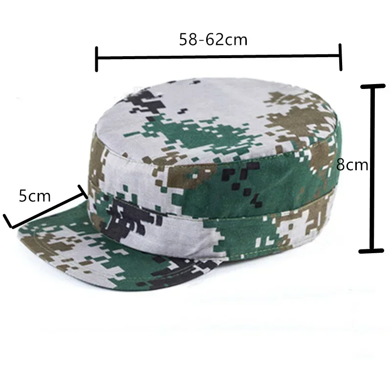 Green Blue Camouflage Tactical Hat Outdoor Sports Exercise Training Cap Jungle Hunting Cap Student Acting Training Sun Hat