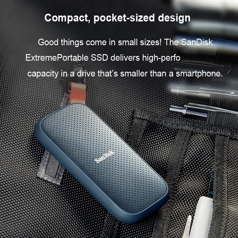 Original Sandisk E61 SSD 500GB 1TB 2TB 4TB High Speed External Hard Drive Portable for Laptop Desktop
