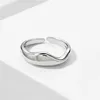 89789-40f57a.jpg Bagues ondulées irrégulières couleur or argent, bijoux géométriques simples faits à la main pour femmes, bague de mariage réglable pour Couple