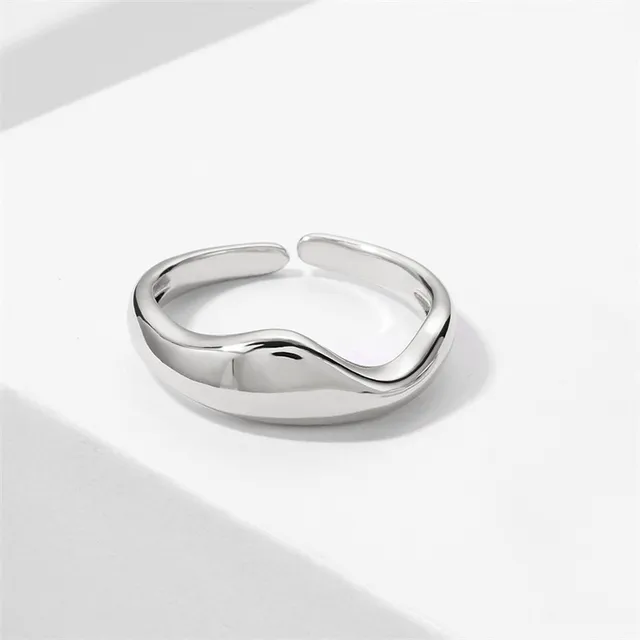 89789-40f57a.jpg Bagues ondulées irrégulières couleur or argent, bijoux géométriques simples faits à la main pour femmes, bague de mariage réglable pour Couple