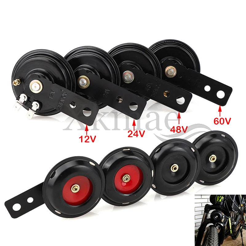 Motorcycle Electric Horn Scooter Horn Motorcycle Universal 12V 24V 48V 60V Waterproof Round Loud Speaker Scooter Off-road Vehicle ATV