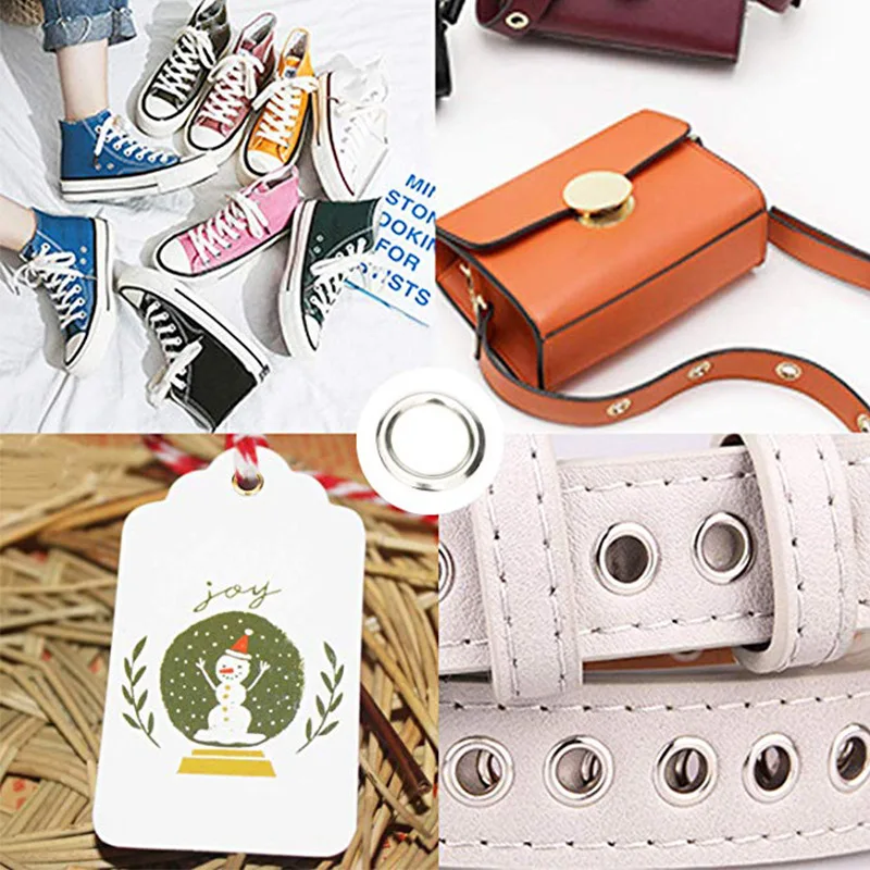 300/500 Sets 5mm Multi-Color Metal Eyelets Grommets Kit Installation tools Leather Canvas Shoes Belts Bags Crafts