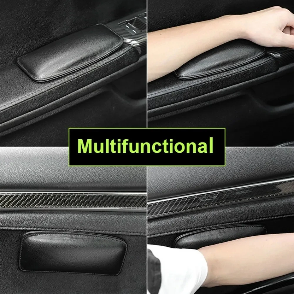 Knee Cushion Car Knee Cushion Leather Knee Pad For Car Interior Pillow Comfortable Memory Foam Universal Truck Thigh Support Accessories