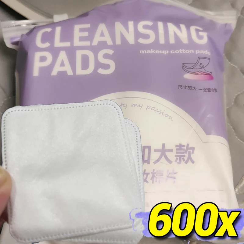 Soft Square Cotton Pads Facial Cleansing Wet Application Makeup Remover Double-sided Portable Disposable Cosmetic Remover Pads
