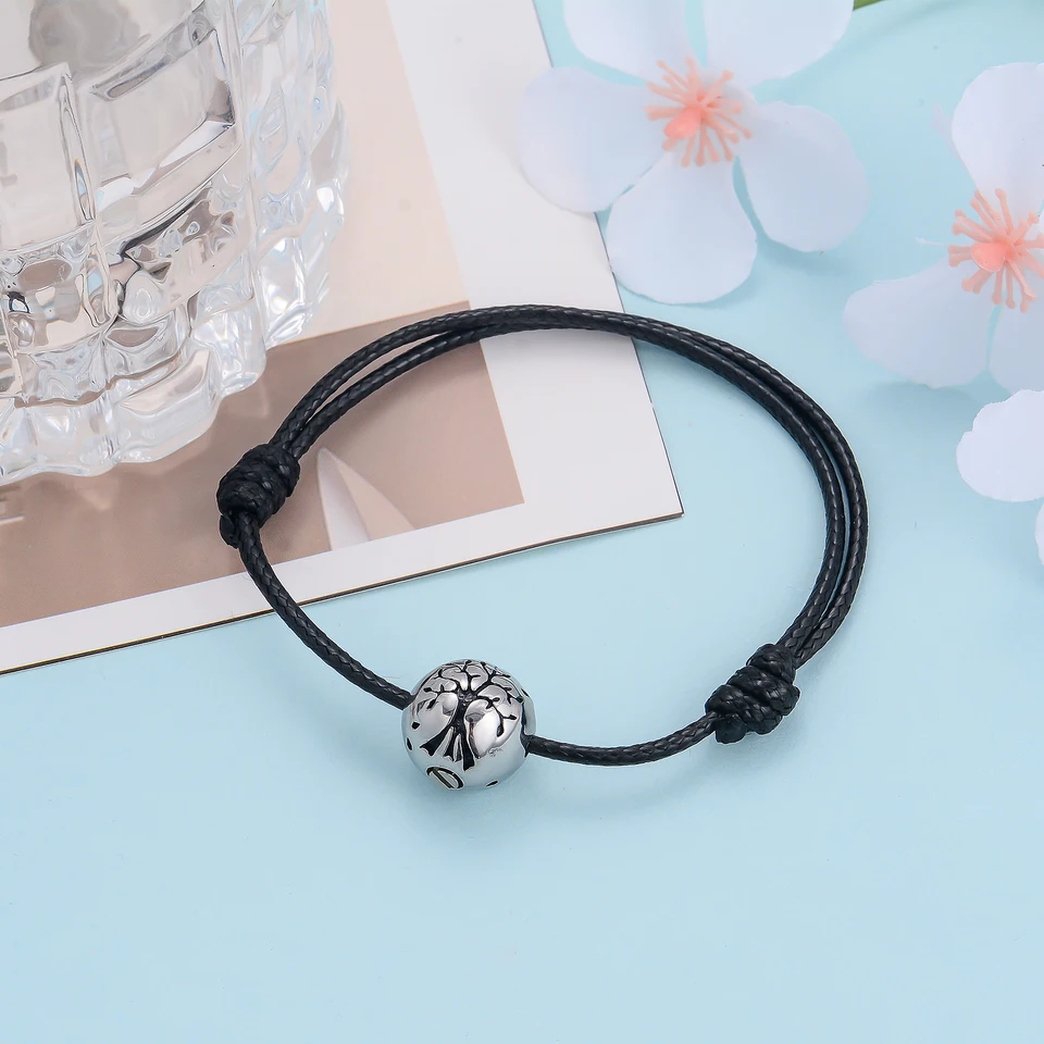 DOTUIARG Bracciale urna Cuore per Ceneri in Acciaio Inox