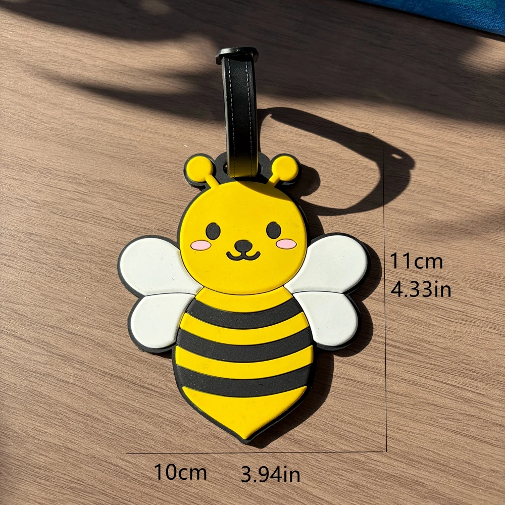 1pc Cartoon Tier Elefant Biene Gepäck Tag Anti verlust Identifikation Label Hängen Tag Reise Nach Außen Gepäck Aufhänger Trolley Han – Detail 9