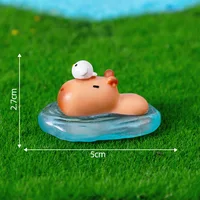 10pcs/Set Capybara Simulation Animals Model Mini Kapibare Action Figures Figurine Home Decoration Kids Gift 5