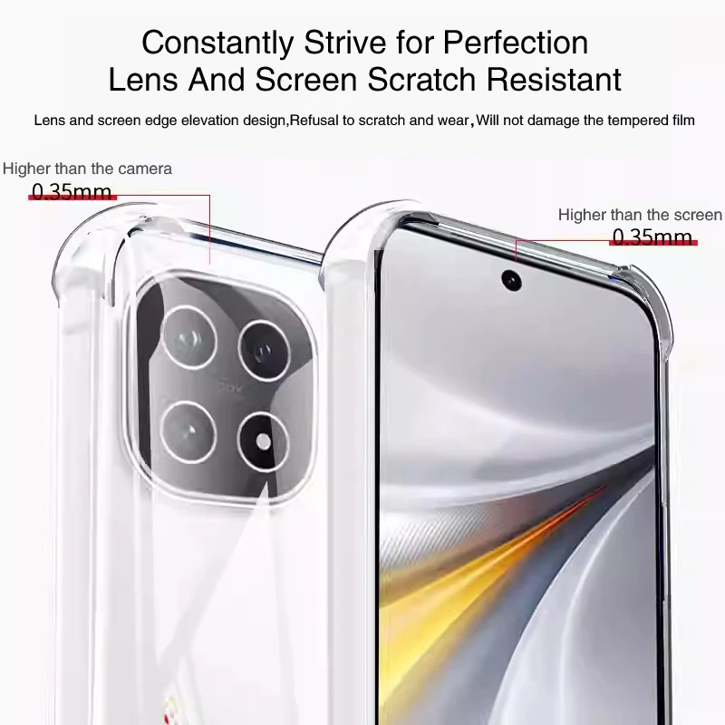 Crystal Clear Silicone Shockproof Phone Case - Premium Protective Back Cover