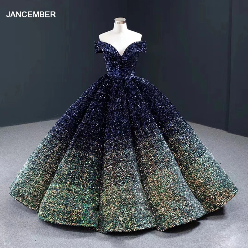 

Classic Evening dresses Organza Ball gown Sweetheart women's party dress Sequined RSM66991 vestidos de fiesta