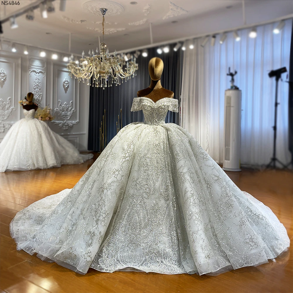 NS4846 Customized Off The Shoulder Straps Wedding Dress New Design -  AliExpress 320