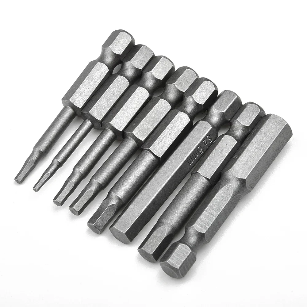 Hex Key Allen Bits 8Pcs Quick Change Connect Impact Driver Power Drills Metric 1/4" Hex Shank For Power Drill/Electric Tool
