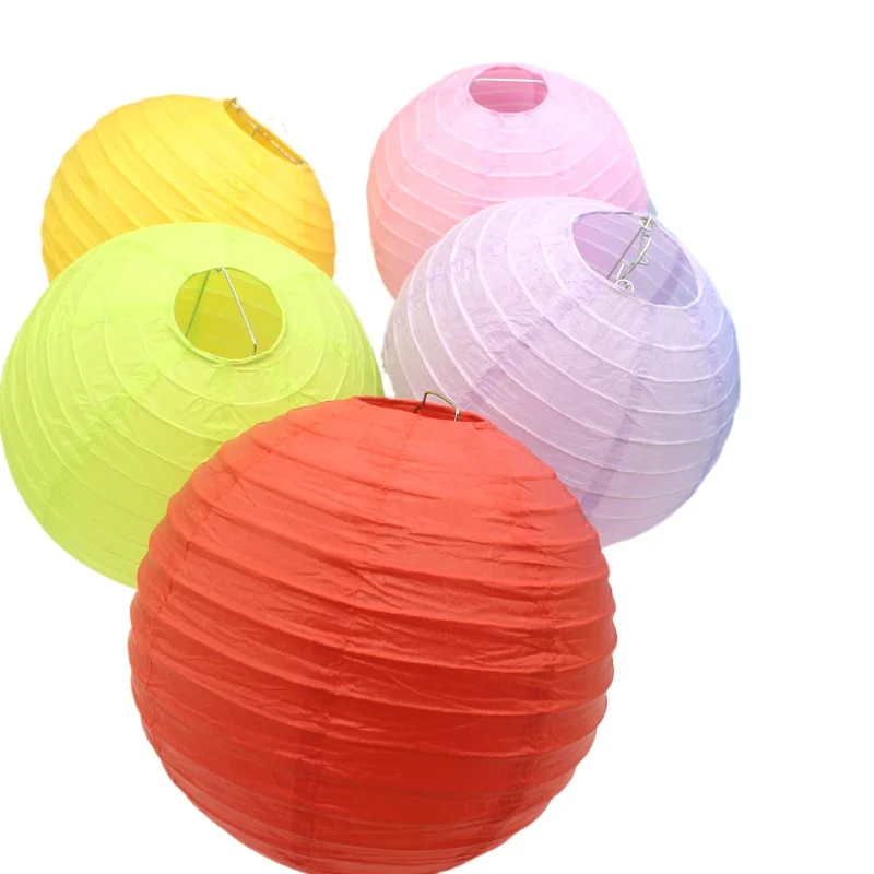 12inch 30cm 1PCS DIY Handmade Painting Chinese Paper Lantern Ball Wedding Christmas Event Party Round Paper lantern Decorations