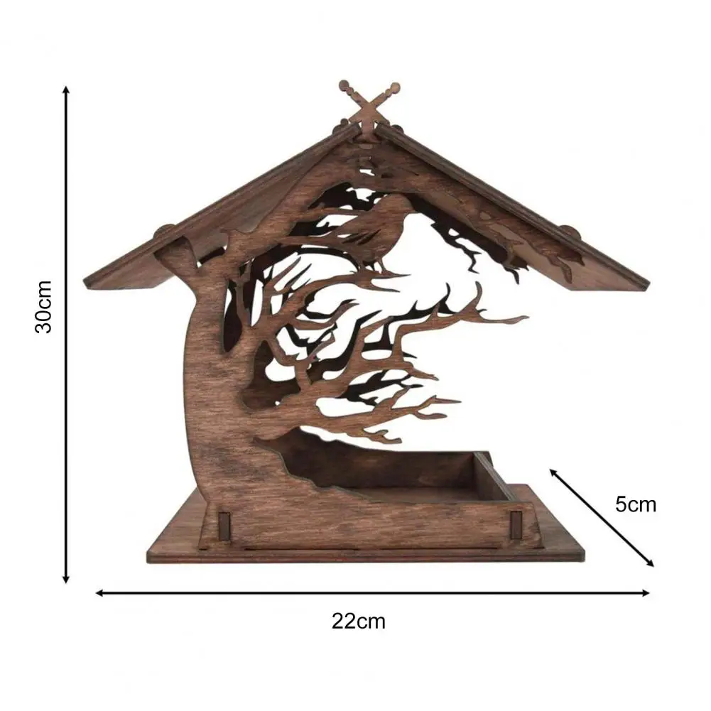 Bird House Bird Cage Wooden Bird Feeder Diy Outdoor Hanging Assembled Pet Supplies For Garden Yard Decoration Accessories