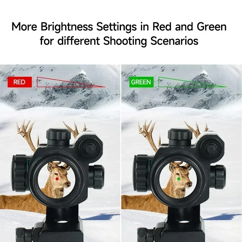 Red Dot Sight M3 Hunting Optic Adjustable Red Green Dot Brightness Reflex Scope Compact Airsoft Riflescope Tactical Accessories red dot sight