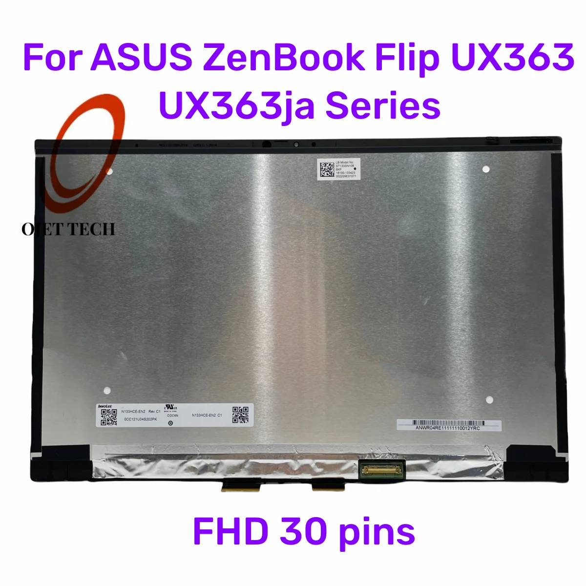 

For ASUS ZenBook Flip UX363 UX363ja UXF3000E LCD Touch Screen Digitizer Complete Assembly ATNA33XC11 4k FHD OLED 13.3"