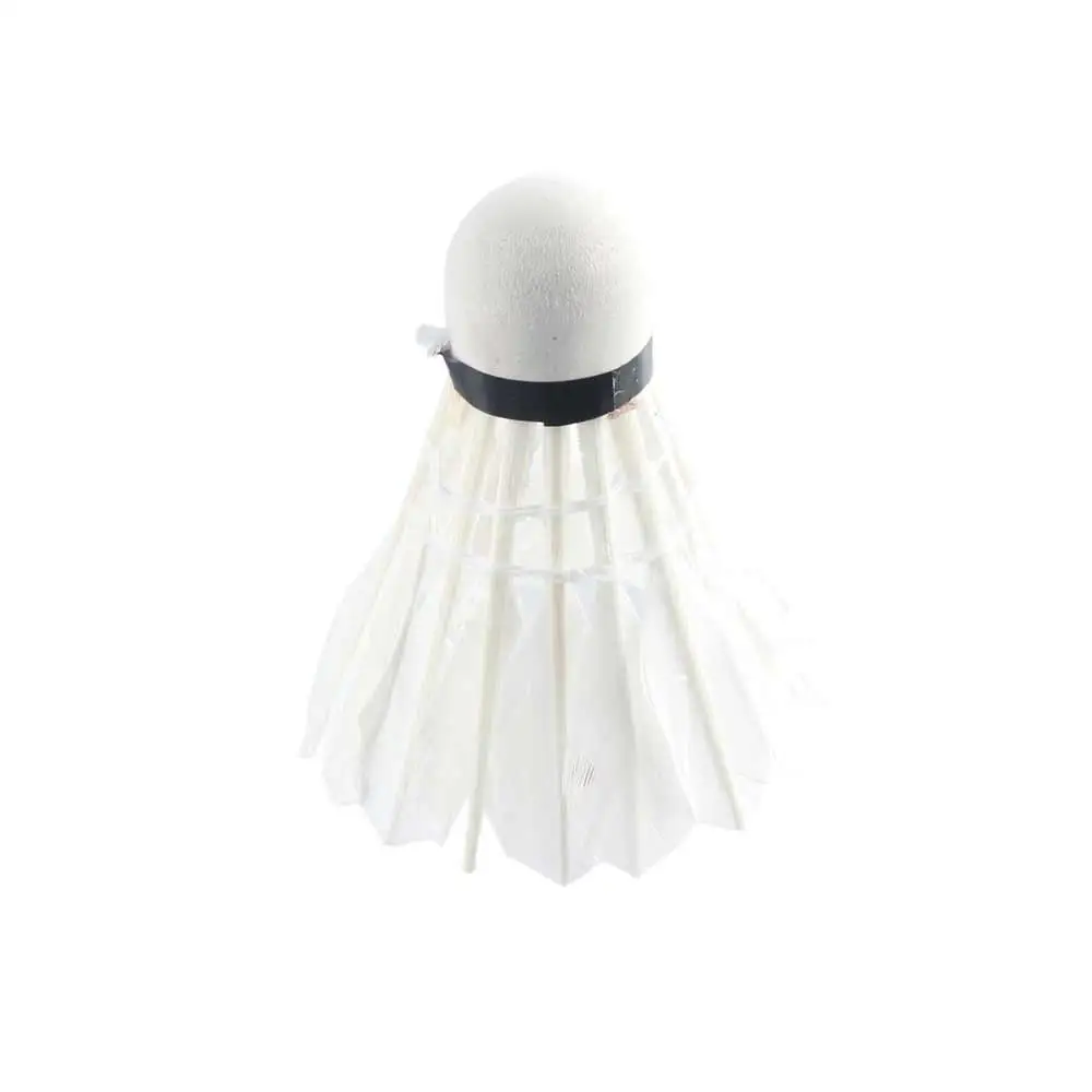 Professional Goose Feather Badminton Shuttlecocks 12 Pack White_voghion.com