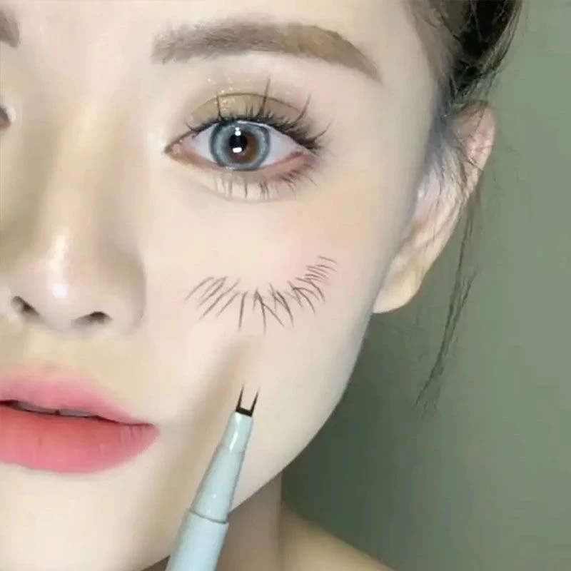 Double-claw eyeliner extremely thin two-claw lower eyelashes eyeliner liquid pen is waterproof, non-smudge and sweat-proof 6