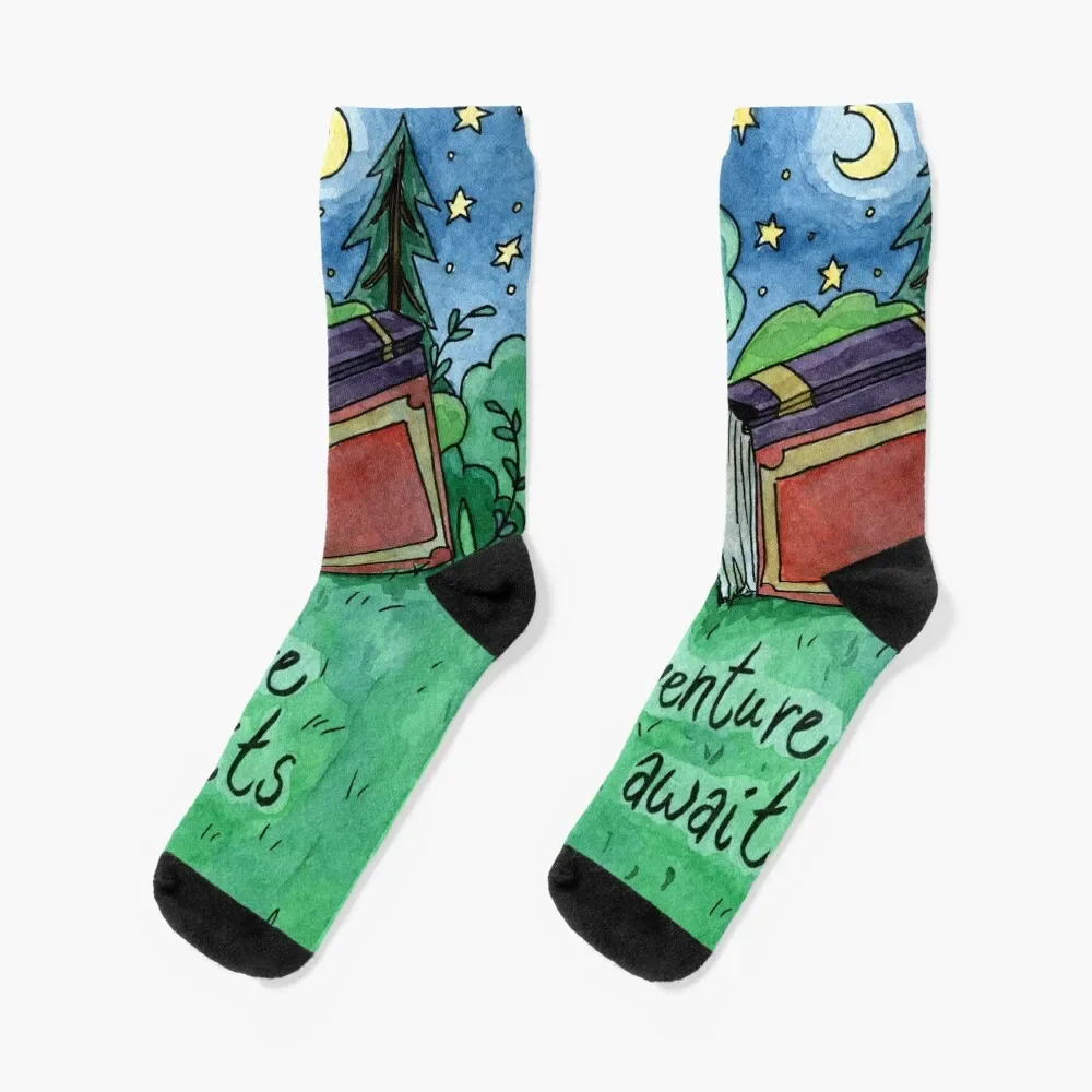 

Adventure Awaits Socks gym sheer Women Socks Men's
