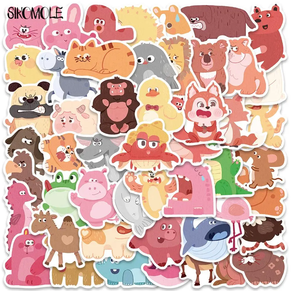 

10/30/50PCS Cartoon Cute Little Animals Graffiti Stickers Kawaii For DIY Travel Luggage Guitar Fridge Laptop Sticker Kids Decals