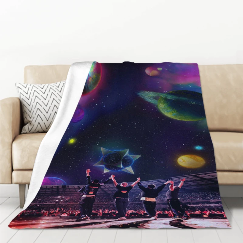 Coldplay Warm Winter Blanket Sofa Blankets for Winter Bedspread on the Bed Blankets and Bedspreads Furry Double Bed Comforter 3