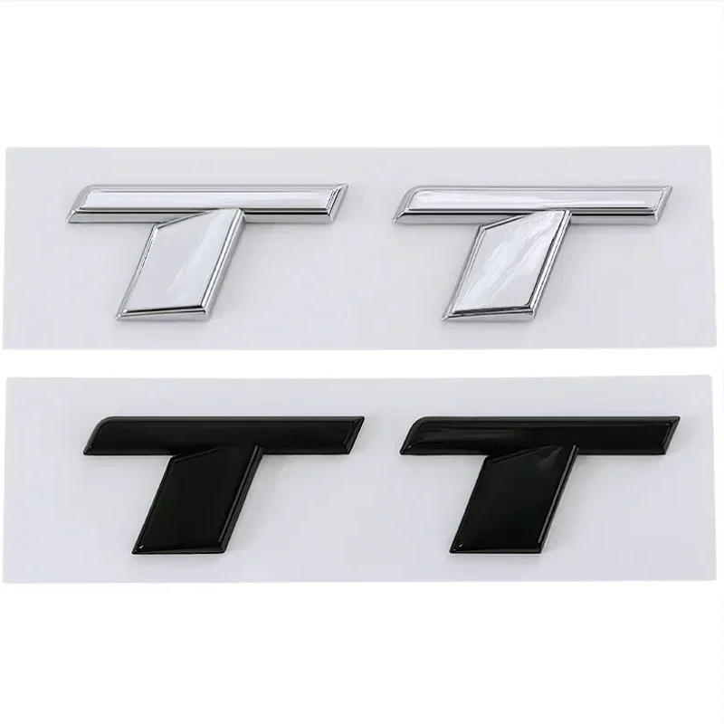 3D Abs Chrome Black Tt Logo Car Rear Trunk Emblem Badge Sticker Decalcomanie Per Audi Tt Rs Mk1 8N 8J Mk3 8S Mk2 Accessori