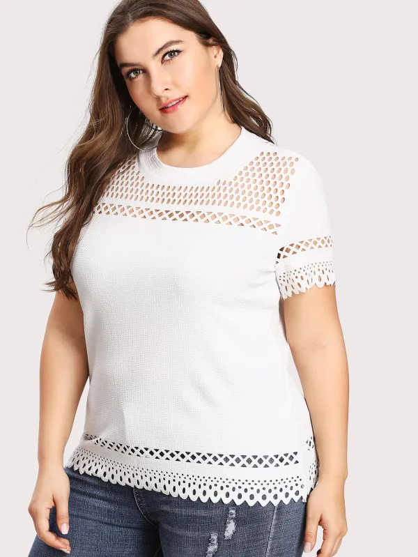 

European and American New Summer Fat Mm Large Size Loose Solid Color Versatile Short Sleeve T-shirt