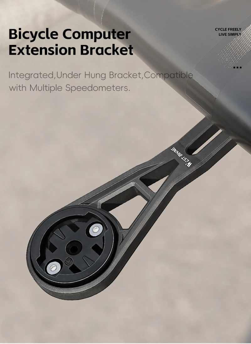 WEST BIKING Fahrradcomputerhalterung für Garmin/Bryton/Wahoo Tachometer, Fahrradbeleuchtung und Kamerahalterung, MTB-Rennradzubehör – Detail 11