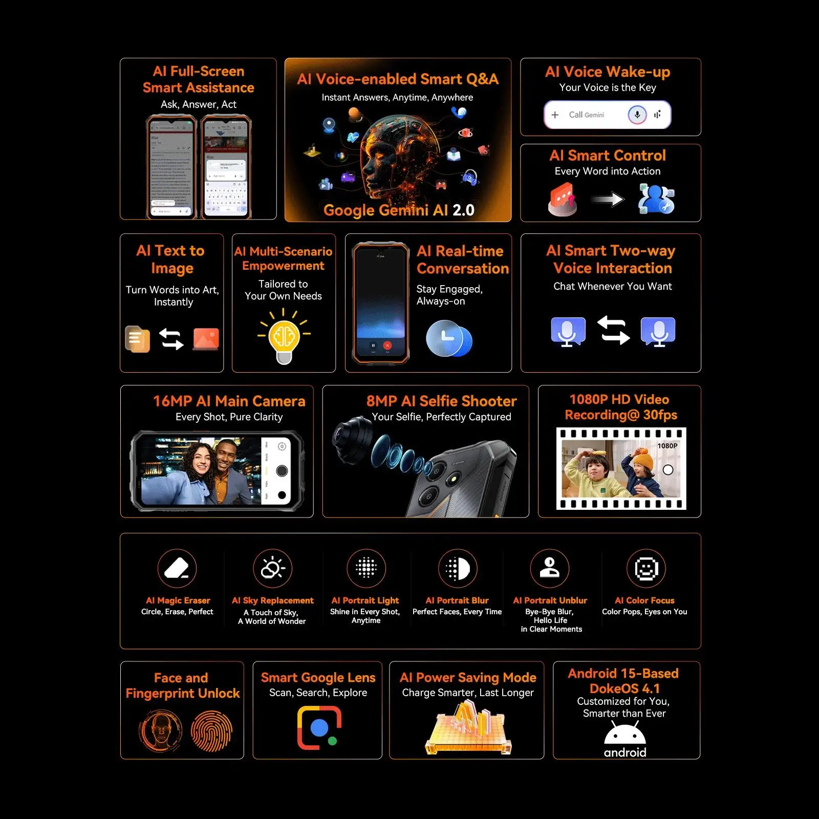 Blackview Oscal Marine 2 Smartphone 4GB+64GB/ 8GB+128GB 11000mAh Battery 6.56'' 90Hz Mobile Phone 16MP Camera 18W NFC Android 15