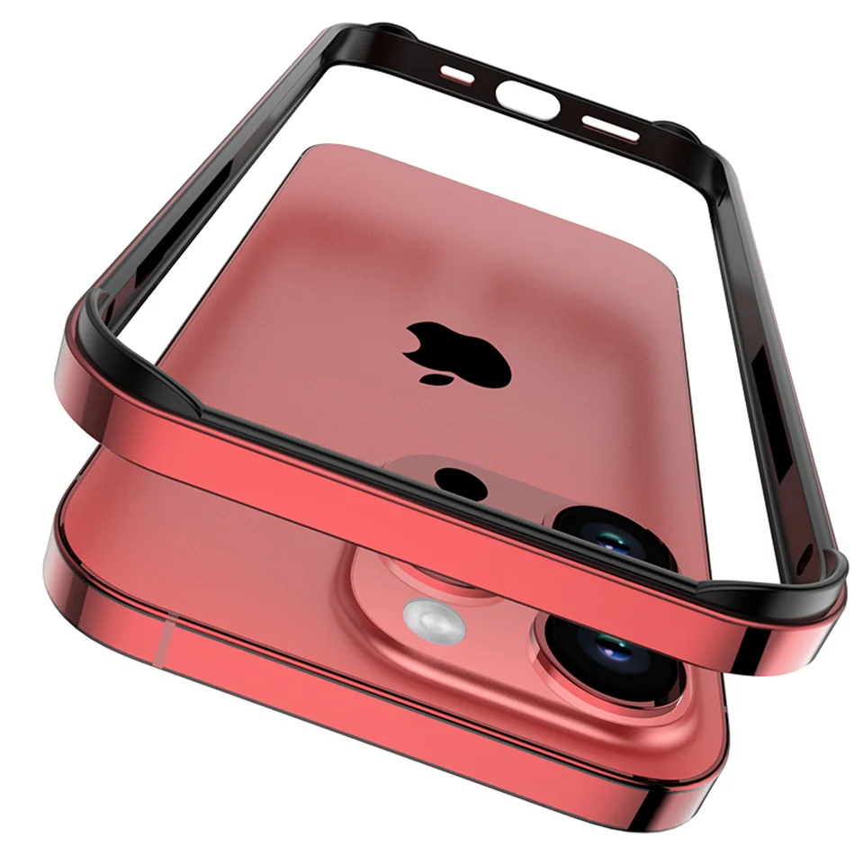 Titanium Color Soft Silicone Shockproof Luxury Bumper Case with Hybrid Aluminum Metal Frame