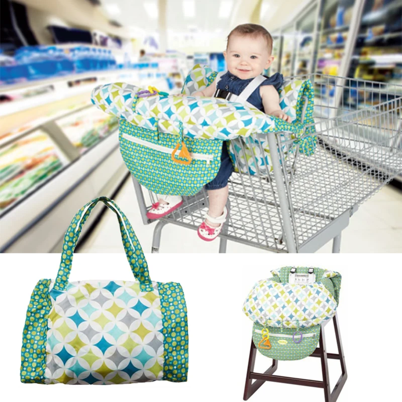 IMBABY Baby Shopping Cart Cover 2in1 Trolley Highchair Cover for Newborn Baby Shopping Push Cart Protection Cover with Seat Belt