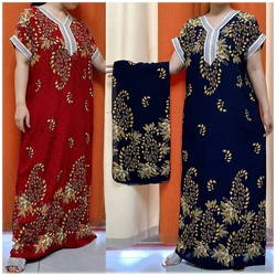 Latest Hot Sale African Dresses For Women Muslim Abaya Dubai Turkey Muslim Fashion Hijab Cotta Dress American Islam Clothing