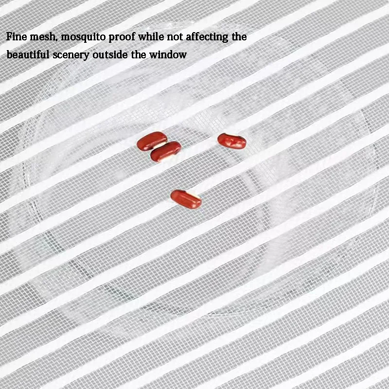 암호화된 다이아몬드 메쉬가 있는 맞춤형 지퍼 홈 자체 접착 모기장, 흰색 고급 줄무늬 버전