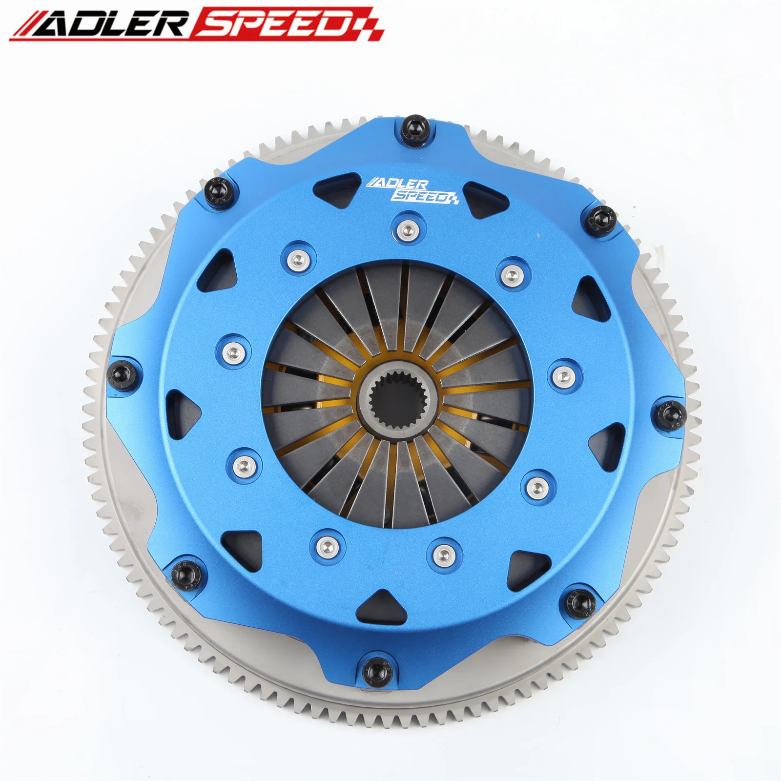 ADLERSPEED 8.5인치(215mm) 레이싱/스트리트 클러치 트윈 디스크 키트 (1989-1998년식 닛산 240SX 2.0L 터보 SR20DET 엔진 교체용)
