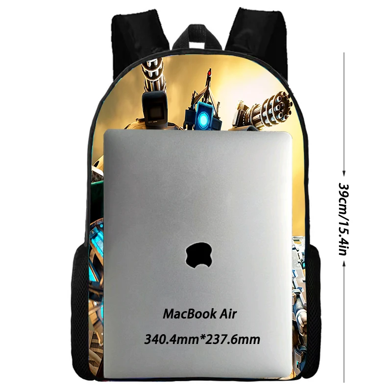 Skibidi Toilet School Bag for Boys  Skibidi Camera Man Children Backpack,Light Weight and Durable Titan TV Man Kids Bags