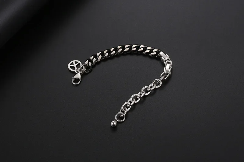 High-Quality Stainless Steel Bracelets For Men Blank Personality Splicing Link Chain Bracelets On the Hand Jewelry Gifts trend