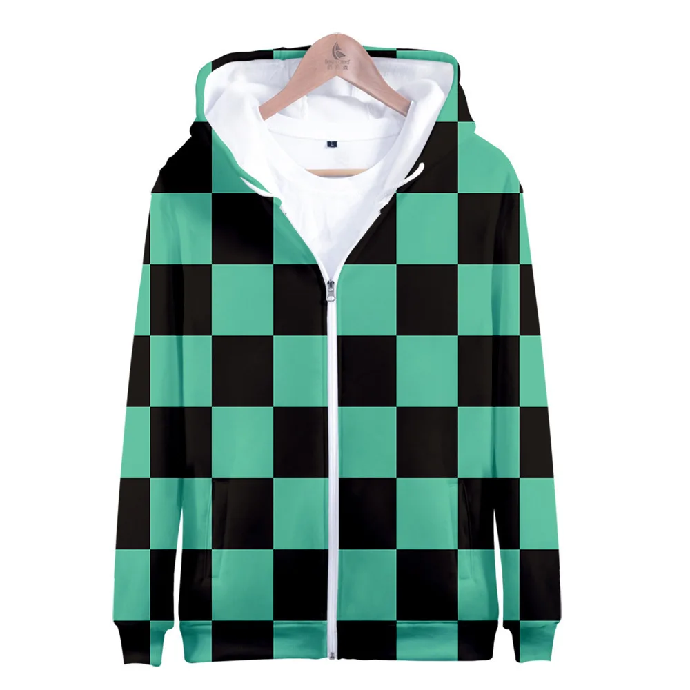 

Japanese Anime Demon Slayer: Kimetsu No Yaiba Zipper Sweatshirt Cosplay Tanjiro Nezuko Tomioka Yoshi Cardigan Jacket