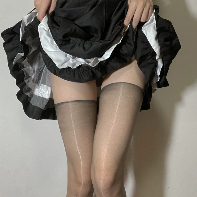 Calze Reggicalze Donna - Lucide, Con 8 Clip, Sexy E Vintage - Foto 3