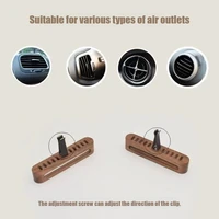 Auto Air Outlet Perfume Freshener Car Aroma Diffuser Vent Clip Wood Essential Oil Aromatherapy Holder with Fiber Diffuser Sticks 3