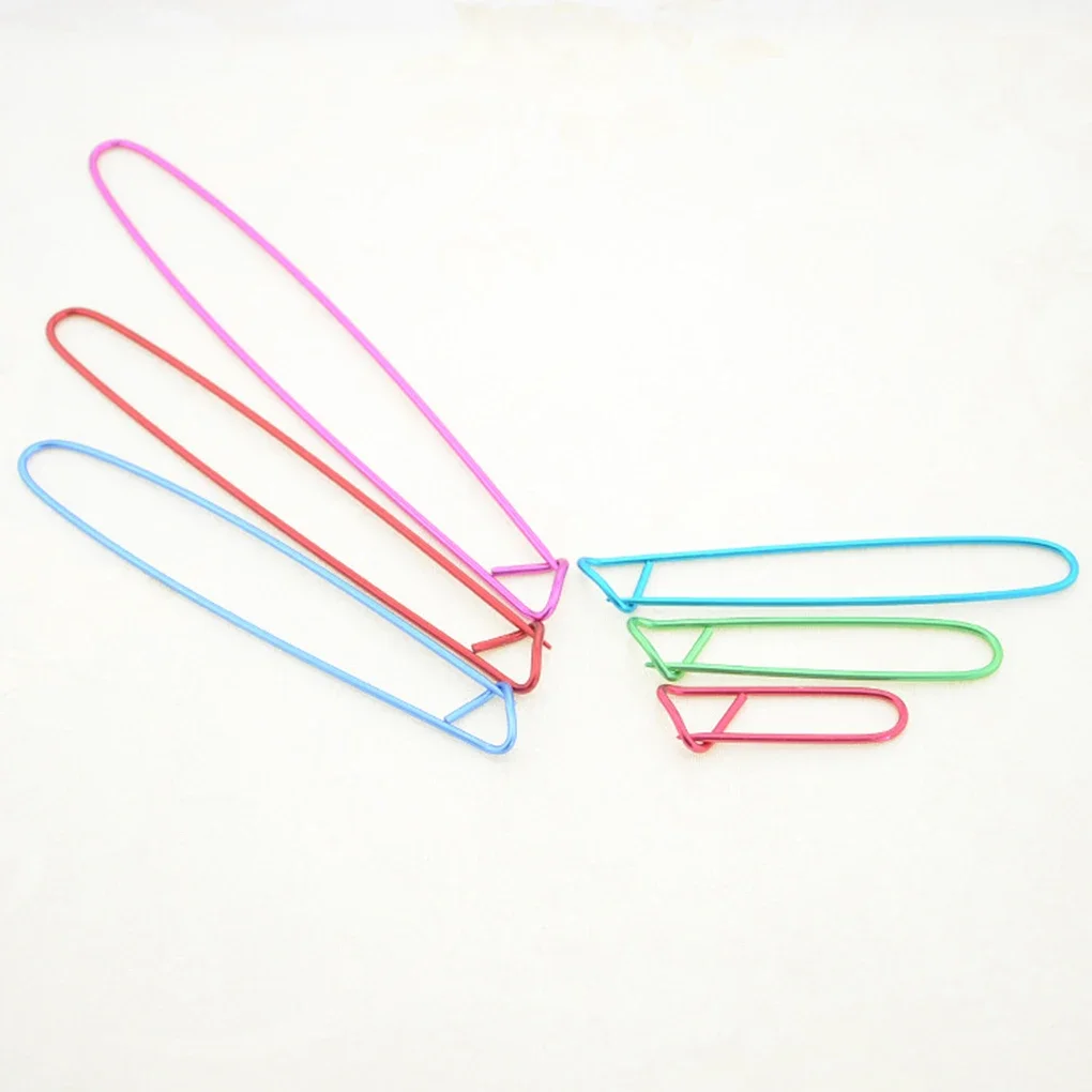 Sewing Tools 6PCS/Set Aluminum Knitting Needles Clip Craft Stitch Holders Safety Pins Crochet Hooks Locking Weaving